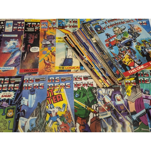 568 - A collection of 1980s Marvel Universe Transformers comics.