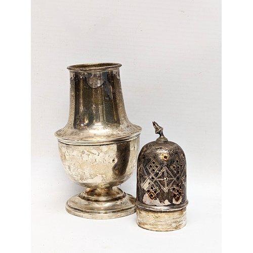 776 - A silver sugar shaker, 1933. Sheffield, 151g