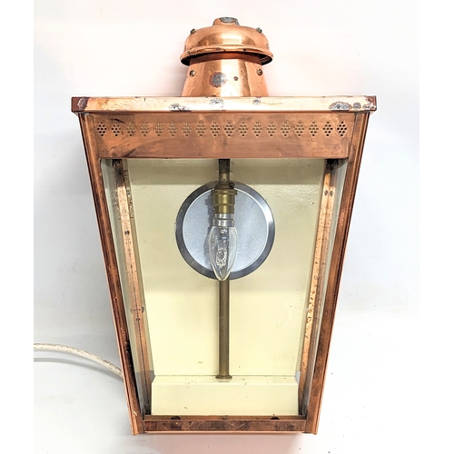 342 - A Victorian style copper wall light. 33x58cm