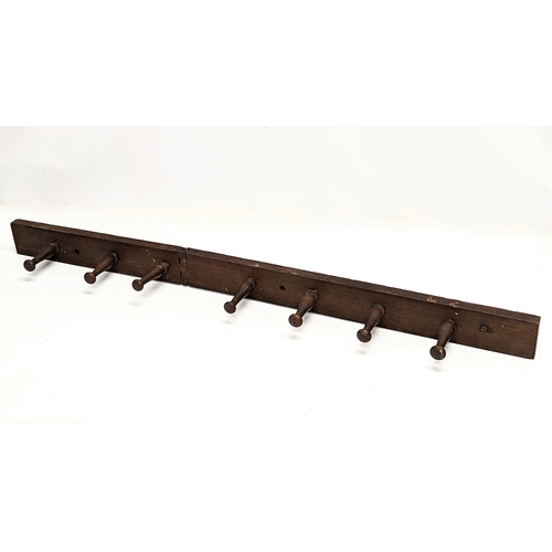 344 - An early 20th century hat and coat rack. 104cm extended.