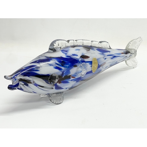 675 - 3 vintage Murano Glass fish. 37cm