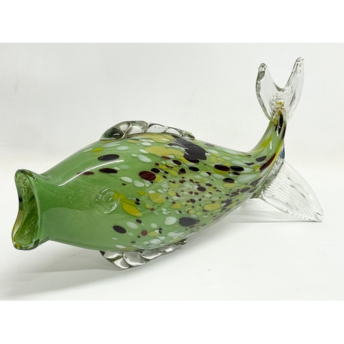 675 - 3 vintage Murano Glass fish. 37cm