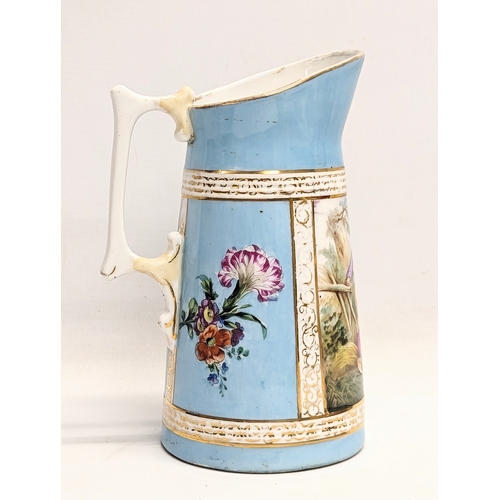 648 - A late 19th century Austrian porcelain jug. 20cm