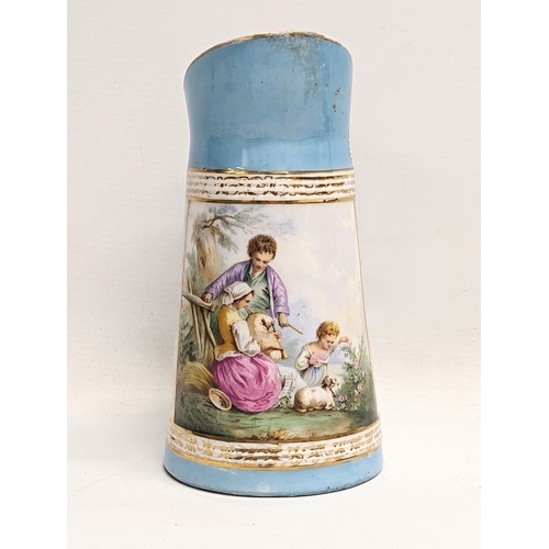 648 - A late 19th century Austrian porcelain jug. 20cm