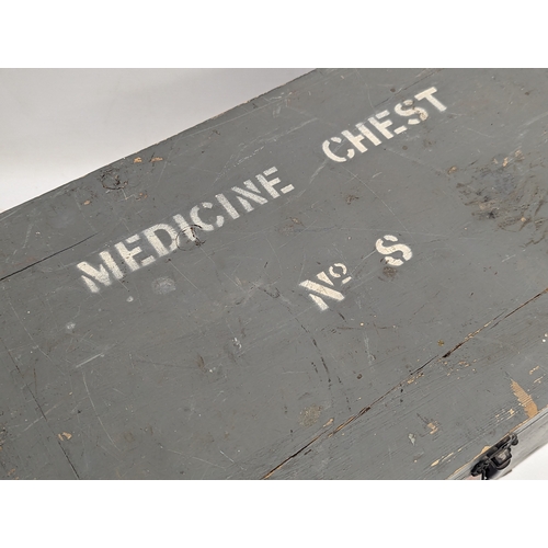 360 - A vintage pine medicine chest. 50x30x24cm