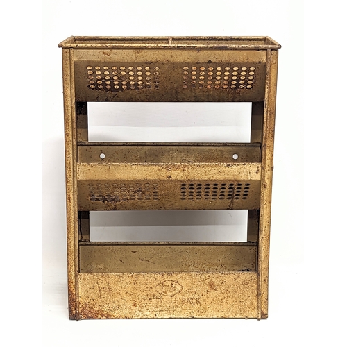 400 - A vintage industrial storage rack. 42x21x56cm