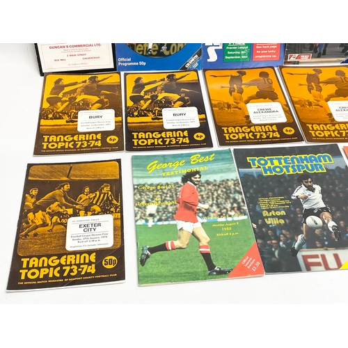 585D - A collection of football programmes. 1970’s-1980’s.