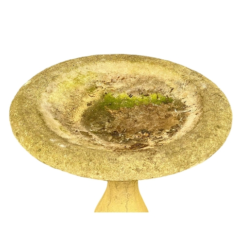 507 - A large vintage constituted stone garden bird bath.  93cm