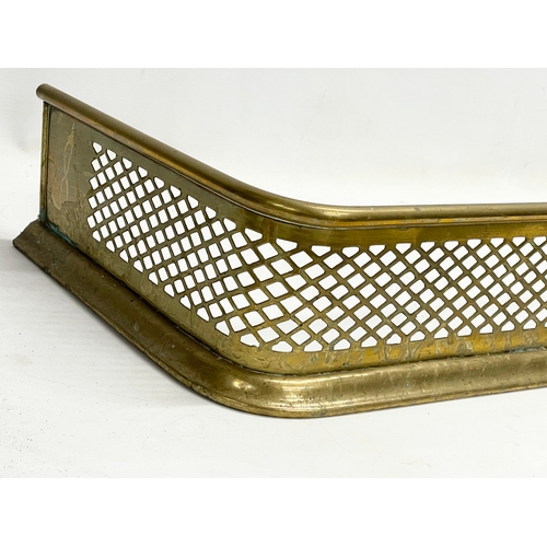 397 - A Victorian brass fender. 126cm