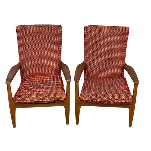 120 - A pair of vintage Parker Knoll model 988 armchairs.