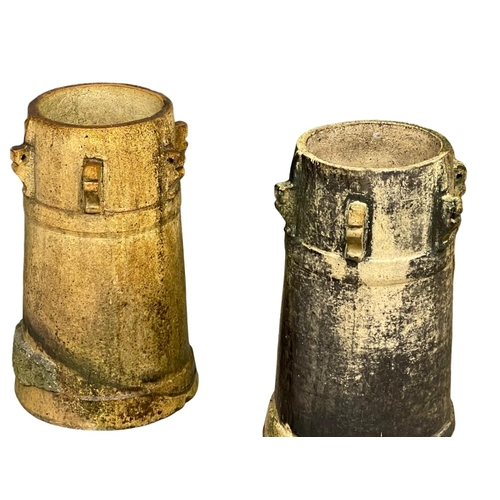 179 - A set of 3 large Victorian chimney pots. 35x58.5cm