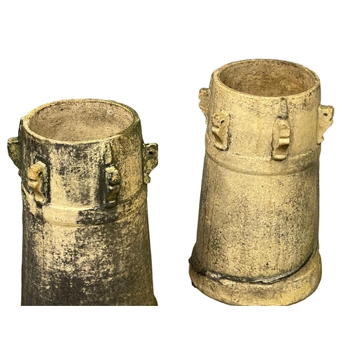 179 - A set of 3 large Victorian chimney pots. 35x58.5cm