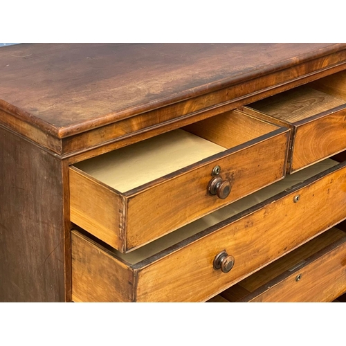 245 - A good quality early Victorian oak lined mahogany chest of drawers. Circa 1840. 110x52x109cm.