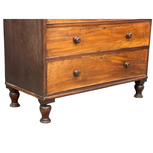 245 - A good quality early Victorian oak lined mahogany chest of drawers. Circa 1840. 110x52x109cm.