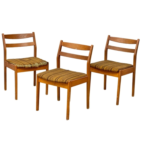 249 - A Mid Century drop leaf dining table and 3 chairs, by Schreiber