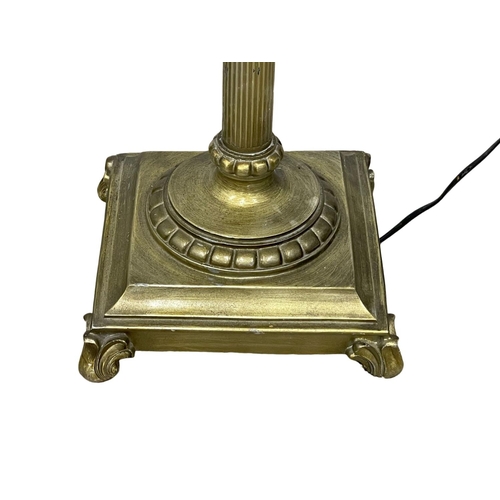 385 - An ornate brass standard lamp 156cm