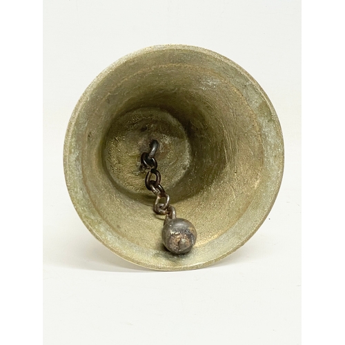 39 - A vintage brass bell. 22cm