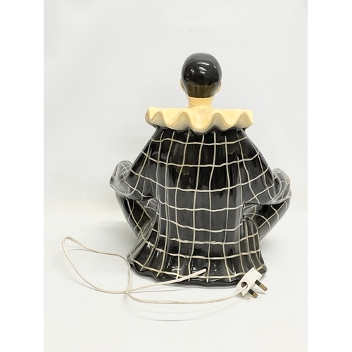 144 - A large vintage French Pierrot lamp. 40x31x42cm