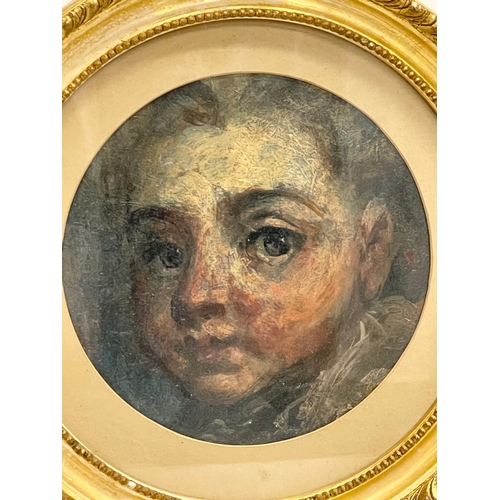 152 - A vintage signed oil painting in gilt frame. 29.5cm.