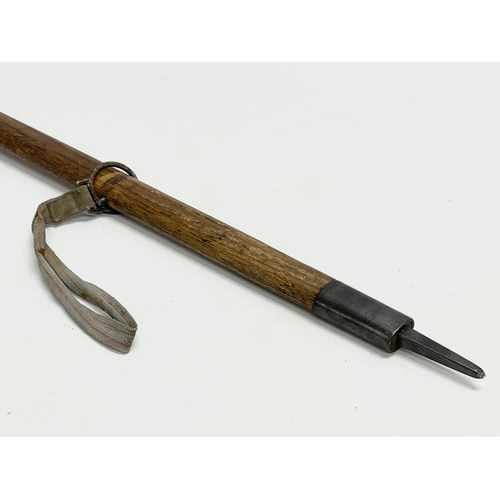 17 - An early 20th century Stubai Aschenbrenner Mountaineers Ice Pick. Austria. 84cm.