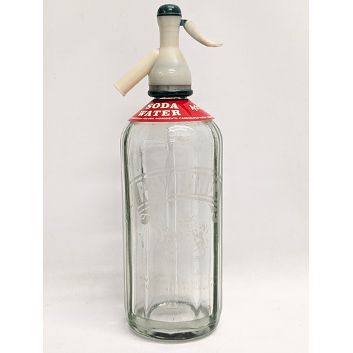 843 - A vintage soda siphon. 30.5cm