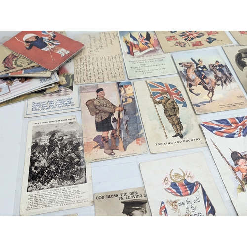 67 - A quantity of World War I & II postcards