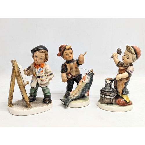 832 - 3 Friedel Bavarian Pottery figures, made in West Germany