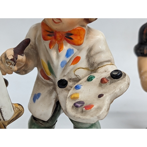 832 - 3 Friedel Bavarian Pottery figures, made in West Germany