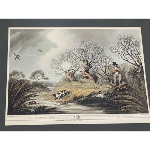 57 - A set of 18 large vintage hunting prints. 58x47.5cm