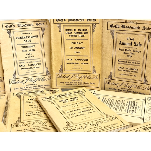 86 - A set of 16 Goff’s Bloodstock Sales catalogue annuals. 1929, 1949, 1951, 1952, 1953.