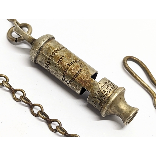 24 - An early 20th century Royal Irish Constabulary (RIC) whistle.