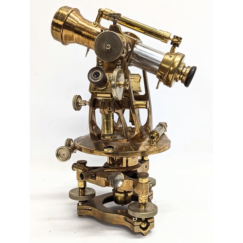 28 - A late 19th century brass Theodolite by Cooke, Troughton & Simms, Ltd, London & York. No. Y2291.