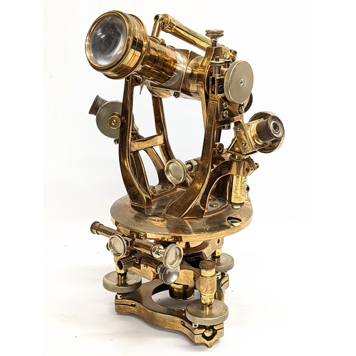 28 - A late 19th century brass Theodolite by Cooke, Troughton & Simms, Ltd, London & York. No. Y2291.