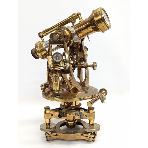 28 - A late 19th century brass Theodolite by Cooke, Troughton & Simms, Ltd, London & York. No. Y2291.