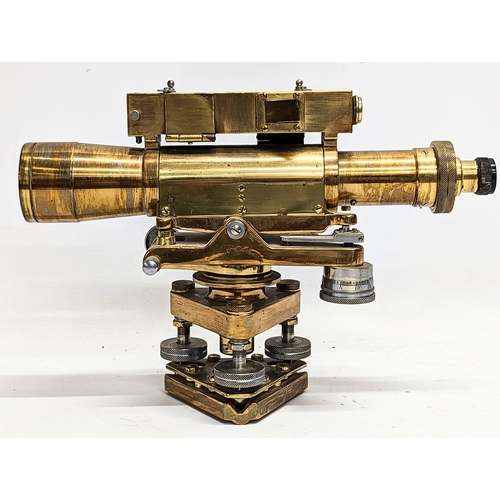 29 - A late 19th century brass Theodolite by Hilger & Watts Ltd, No. 88855