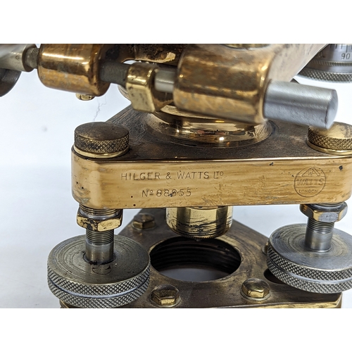 29 - A late 19th century brass Theodolite by Hilger & Watts Ltd, No. 88855