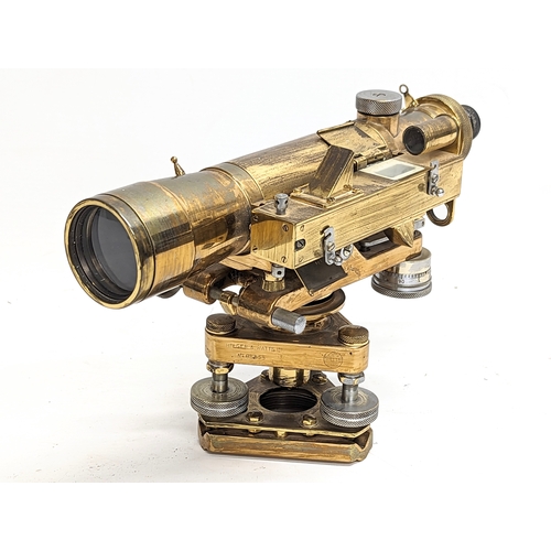 29 - A late 19th century brass Theodolite by Hilger & Watts Ltd, No. 88855