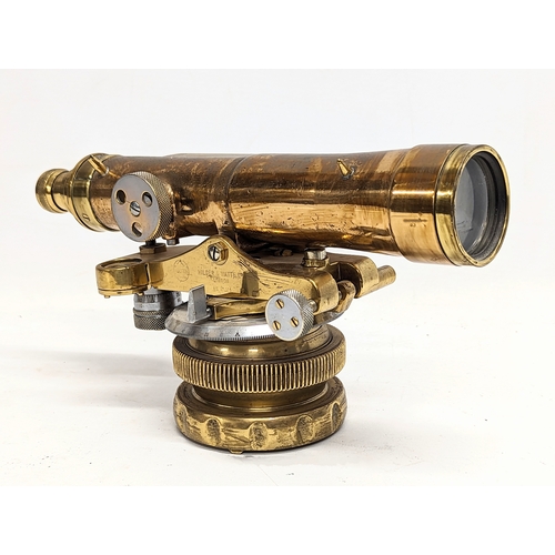 30 - A late 19th century brass Theodolite by Hilger & Watts, Ltd, London. 25.5x14cm