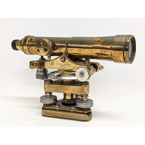 31 - A late 19th century brass Theodolite by Hilger & Watts Ltd, London. 25.5x16cm