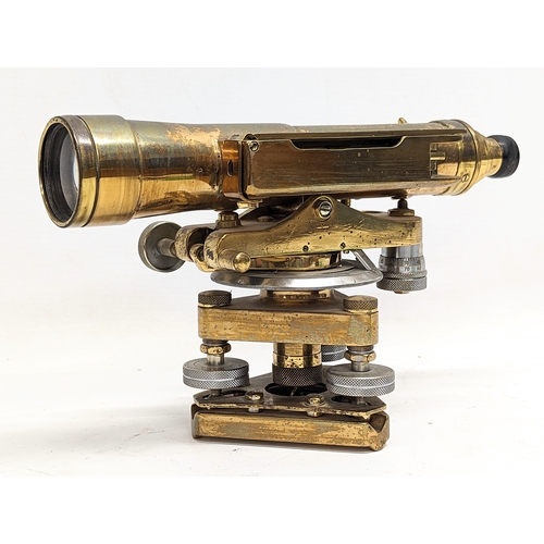 31 - A late 19th century brass Theodolite by Hilger & Watts Ltd, London. 25.5x16cm