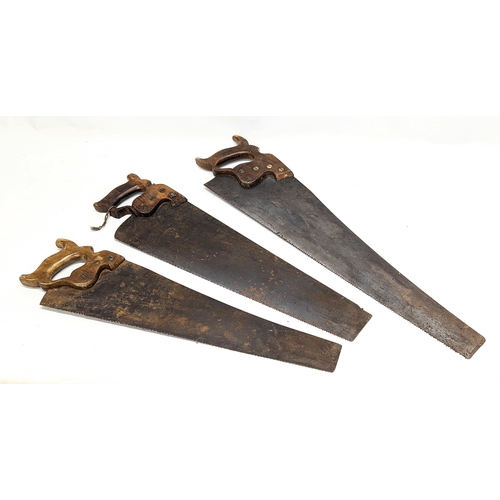 490 - 3 vintage handsaws