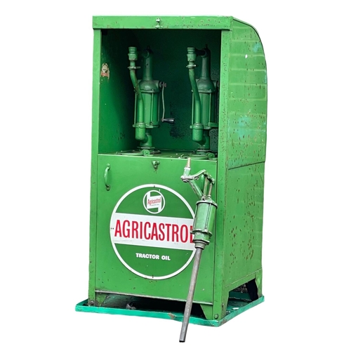 19 - A large Agricastrol Tractor Oil dispenser 69x63x141cm.