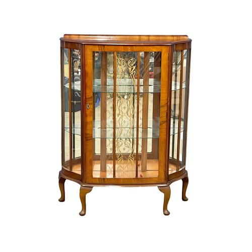 247 - A vintage china cabinet. 86x30x114cm.