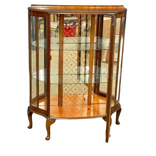 247 - A vintage china cabinet. 86x30x114cm.