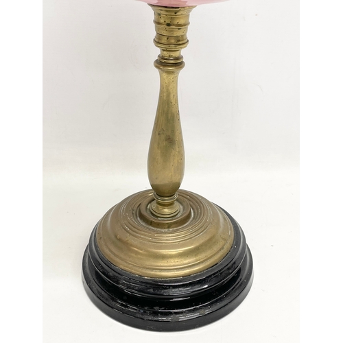 1 - A tall Victorian double burner oil lamp. 61.5cm