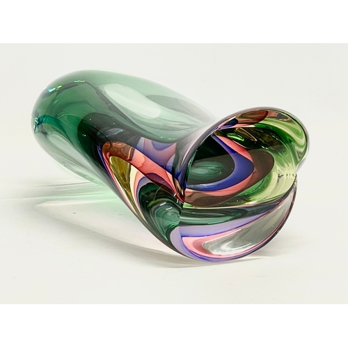 4 - A large Luigi Onesto Art Glass ‘Cobra’ vase, designed for Oball Murano Sommerso. 18x11x26.5cm.