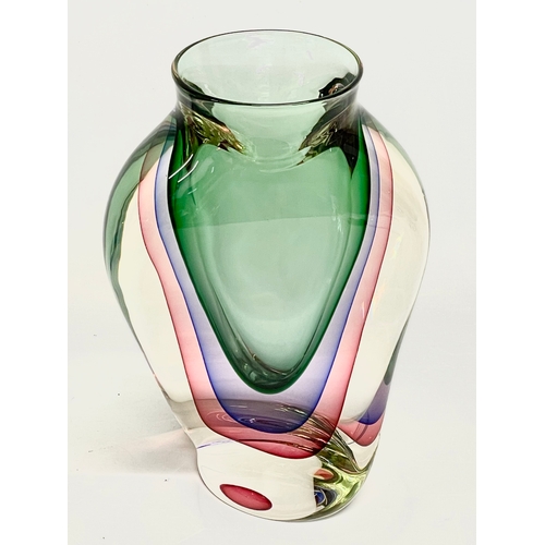 4 - A large Luigi Onesto Art Glass ‘Cobra’ vase, designed for Oball Murano Sommerso. 18x11x26.5cm.