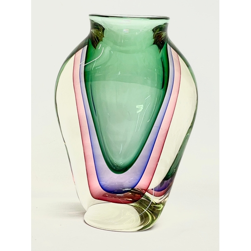 4 - A large Luigi Onesto Art Glass ‘Cobra’ vase, designed for Oball Murano Sommerso. 18x11x26.5cm.