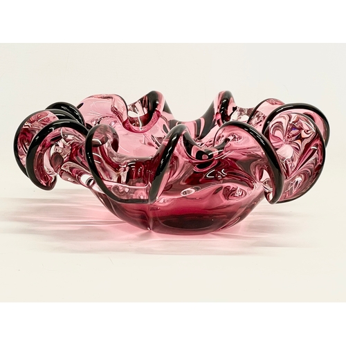 6 - A large Fratelli Toso Chambord Murano Art Glass bowl. 1950’s. 37x14.5cm