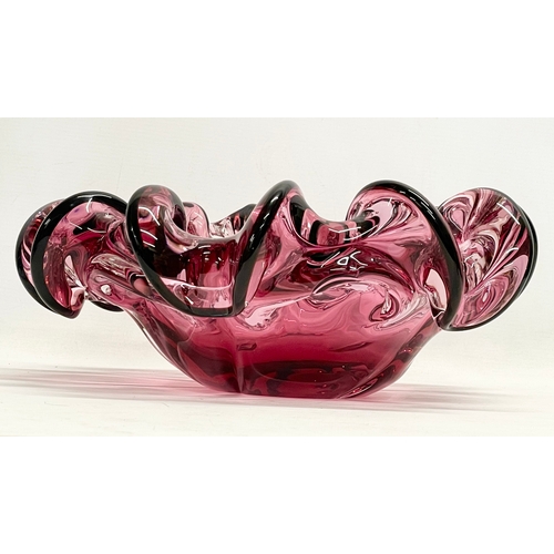 6 - A large Fratelli Toso Chambord Murano Art Glass bowl. 1950’s. 37x14.5cm